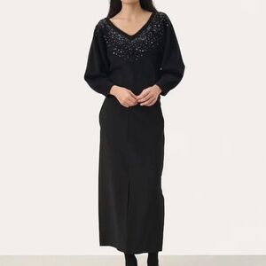 Sequin V Neck Sweater by Part Two